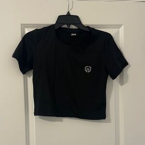 Black Workout Crop Top